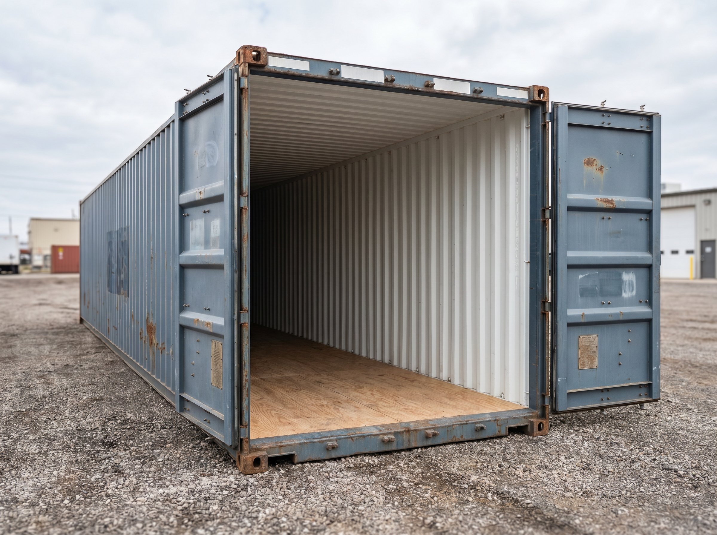 40ft_high_cube used shipping container for sale — 40ft High-Cube Used Wind & Watertight (WWT) Shipping Container delivered nationwide by Cargo Vault Containers thumbnail 2